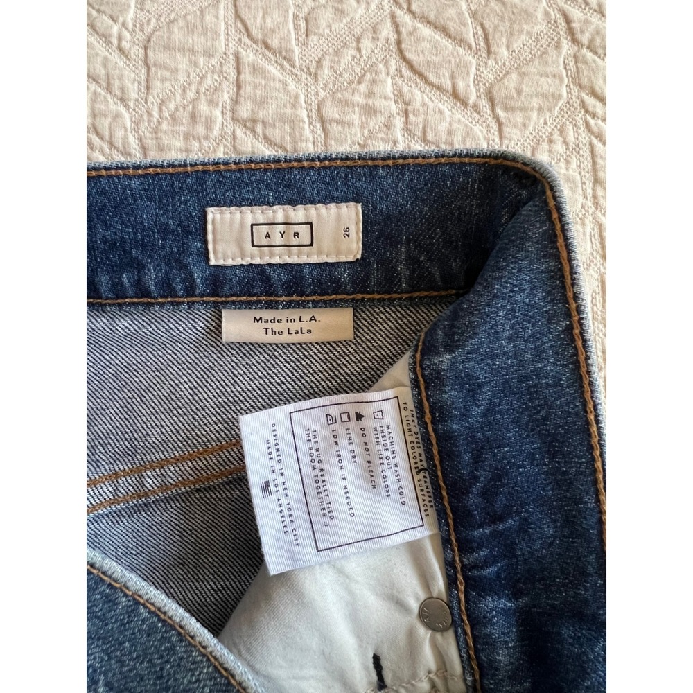 AYR The LaLa 90s Straight Leg Jean in True Story Size 26 Mid Blue Denim - Picture 5 of 8